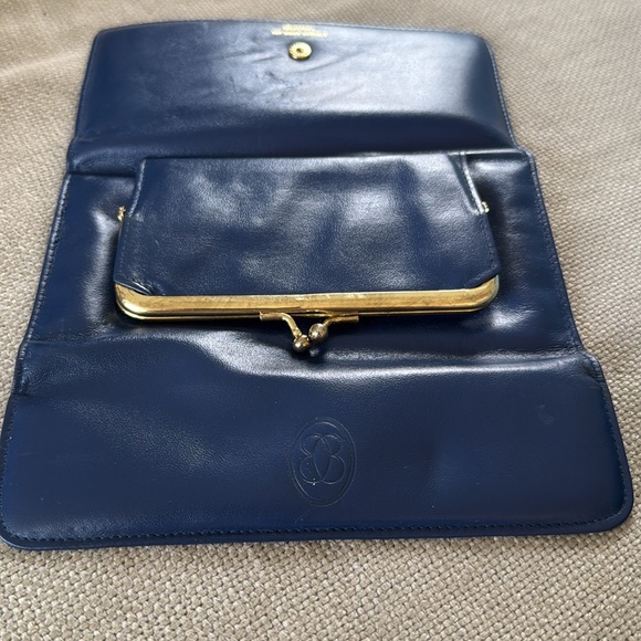 Buxton blue leather wallet with kisslock coin brand new - Picture 7 of 8